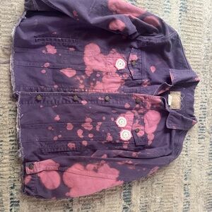 vintage purple jean jacket, artist created